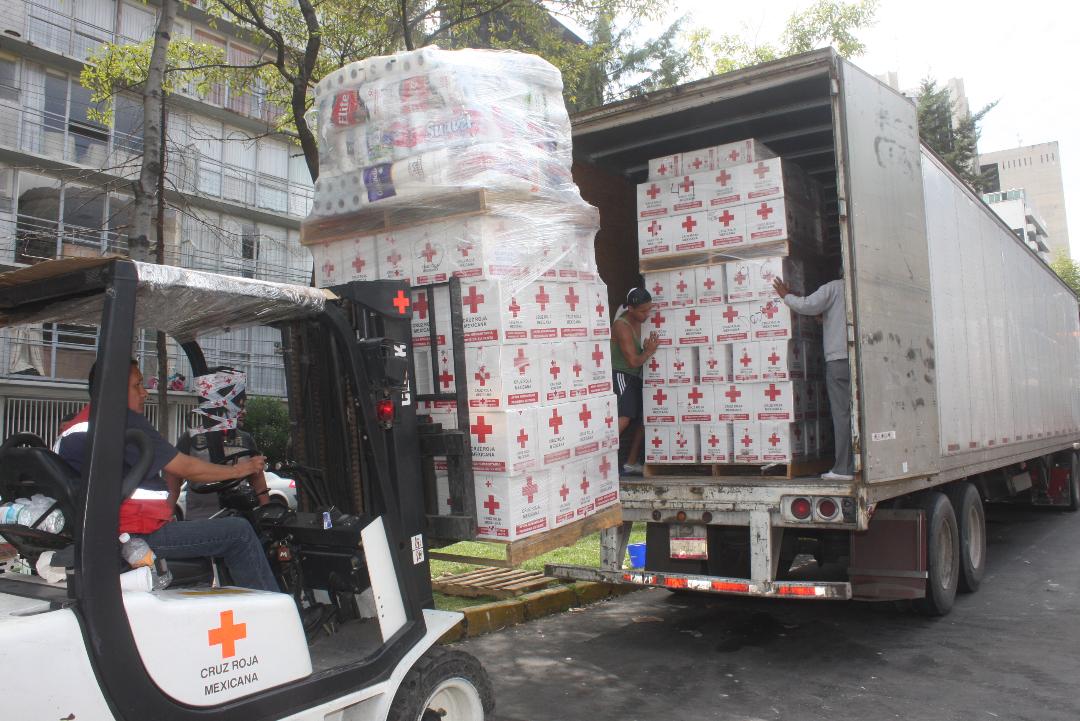 Cruz Roja Mexicana envía 23 toneladas de ayuda humanitaria a Tamaulipas