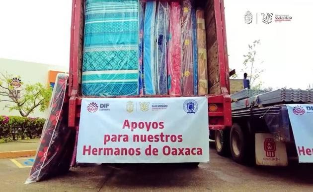 El gobierno de Evelyn Salgado envío 32 toneladas de ayuda para damnificados de Oaxaca