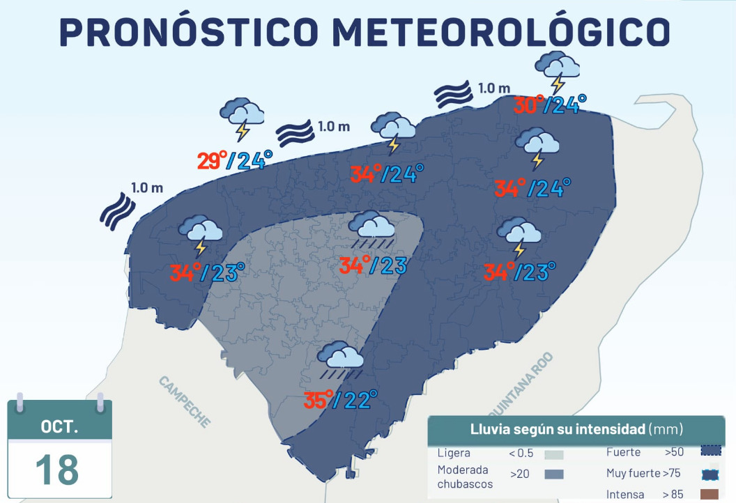 Frente Frío ingresará este miércoles a Yucatán