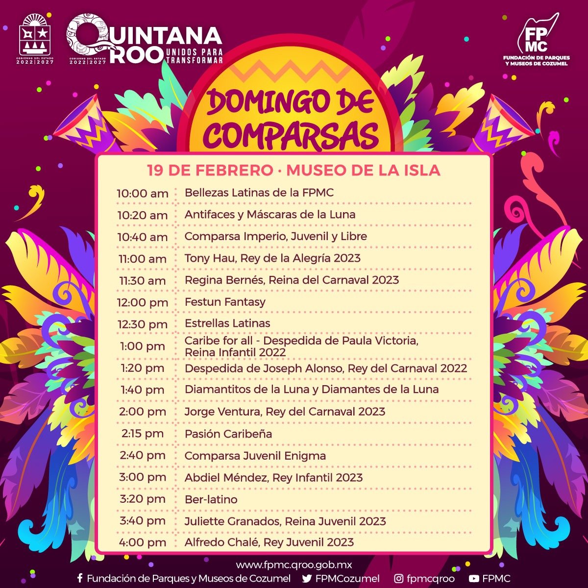 FPMC invita al “Domingo de Comparsas”