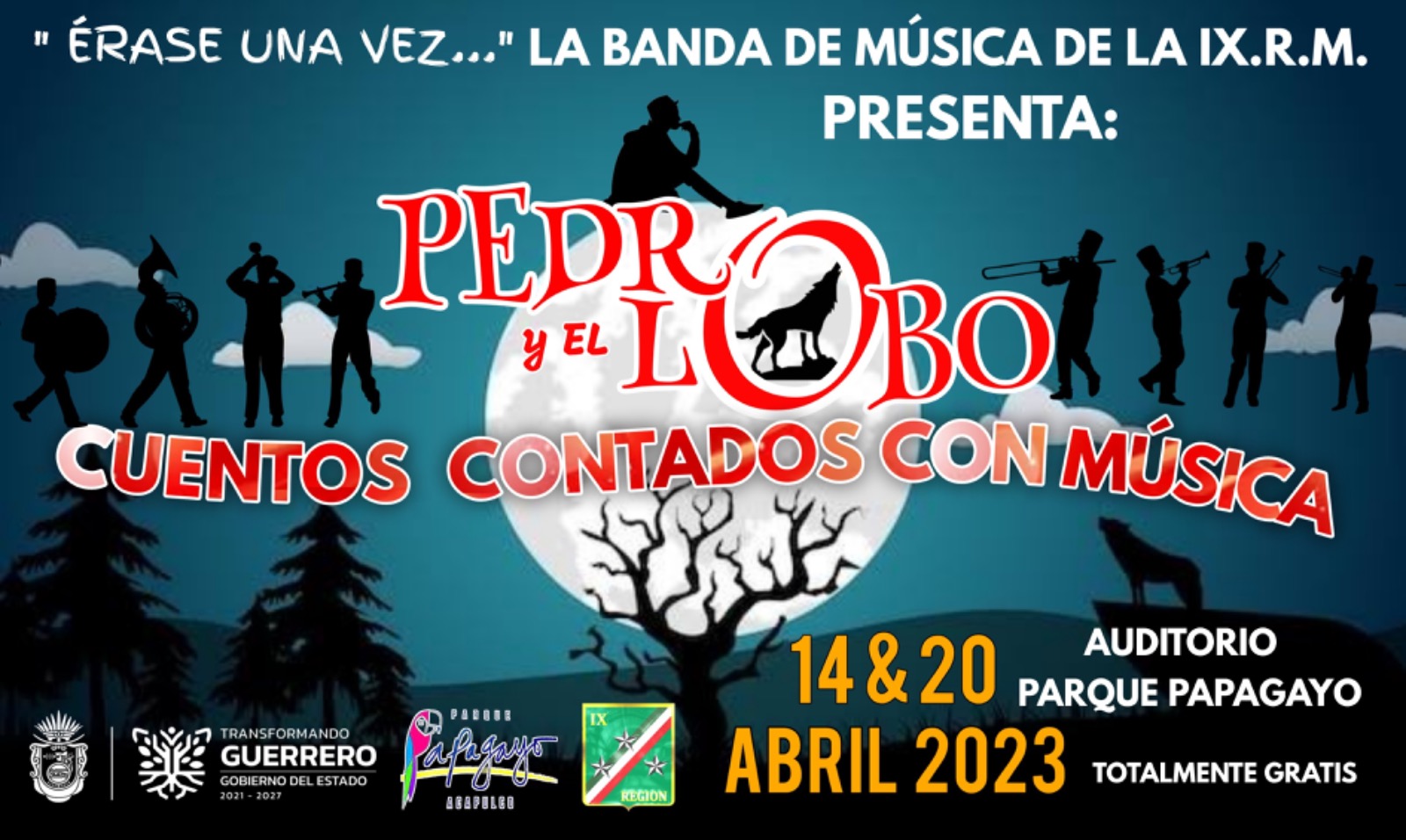 Pedro y el Lobo se aparecen en Parque Papagayo