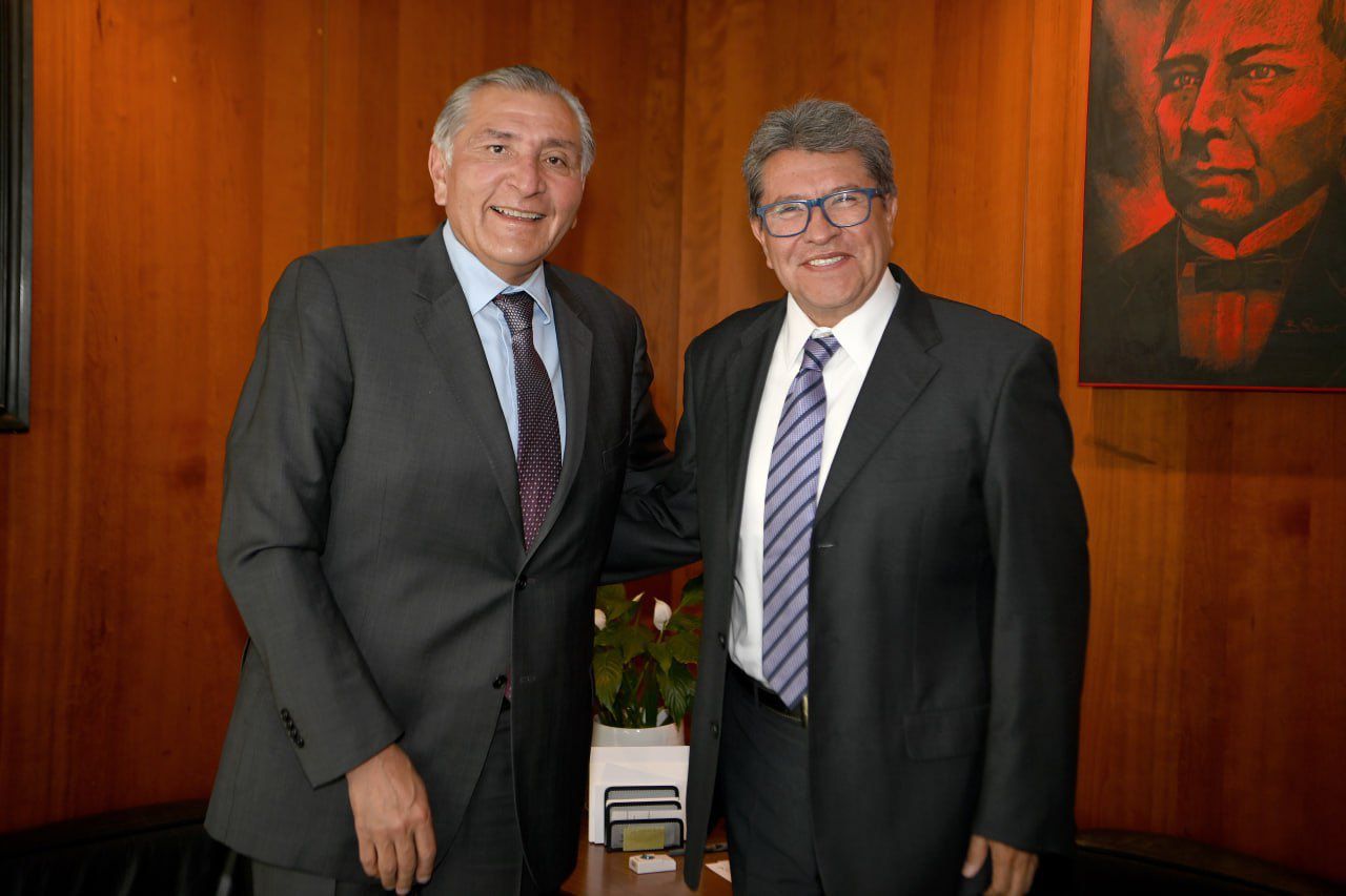Ricardo Monreal sostiene reunión con Adán Augusto López