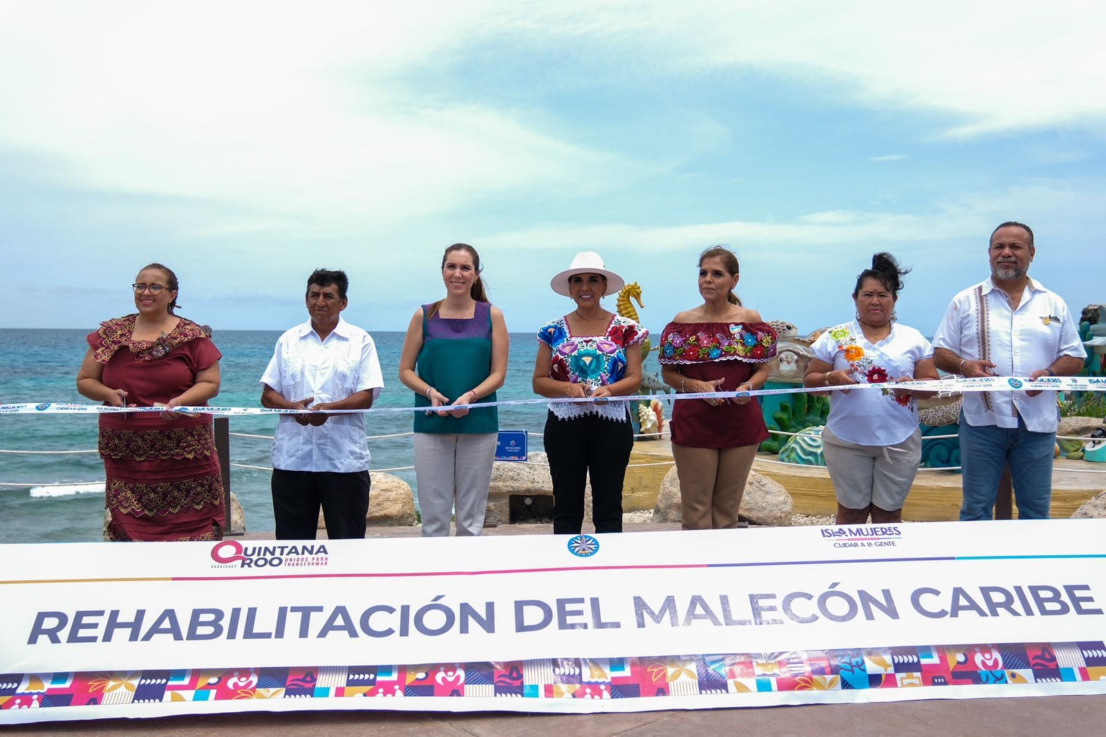 Reinauguran el Malecón del Caribe en Isla Mujeres