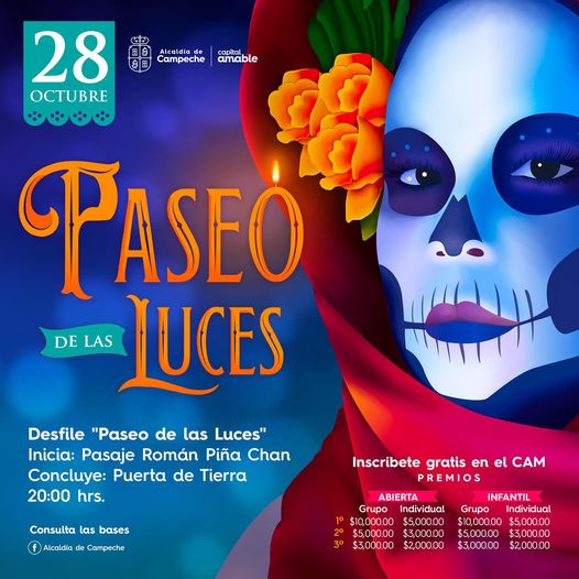 Esperan más de 2 mil participantes en el ‘Paseo de las Luces’ en Campeche
