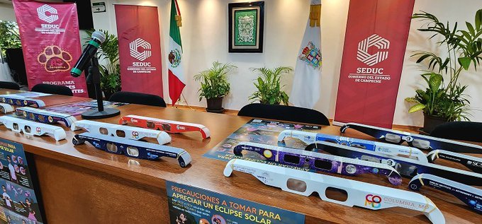 Campeche distribuye lentes para poder ver el eclipse solar