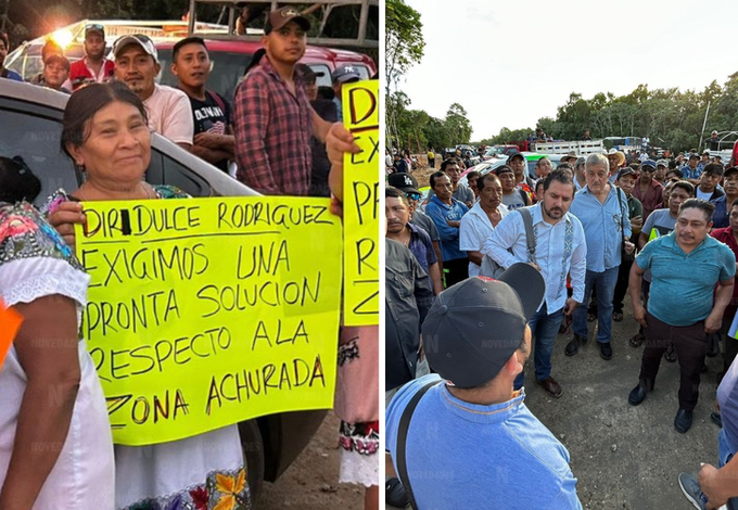 Ejidatarios bloquean obras del aeropuerto de Tulum