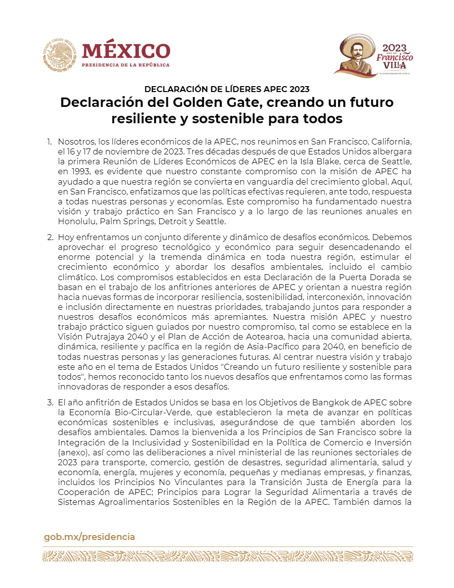 declaración