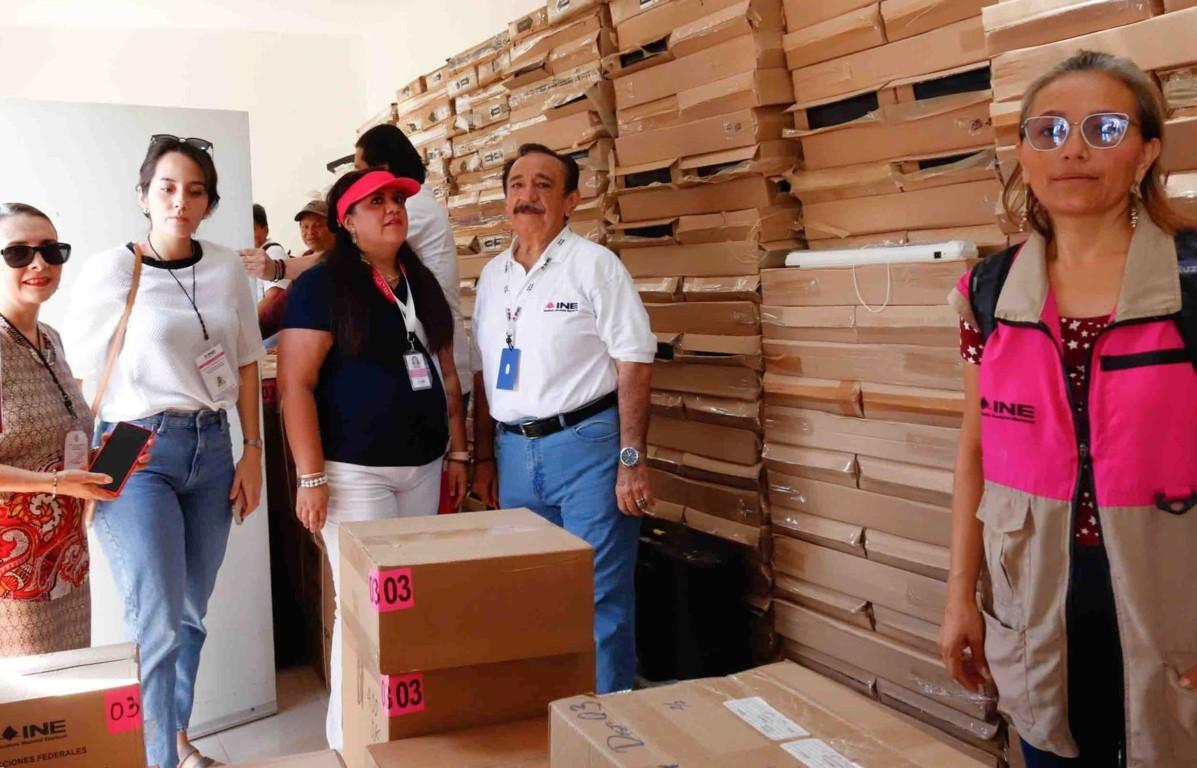 INE Yucatán recibe material electoral