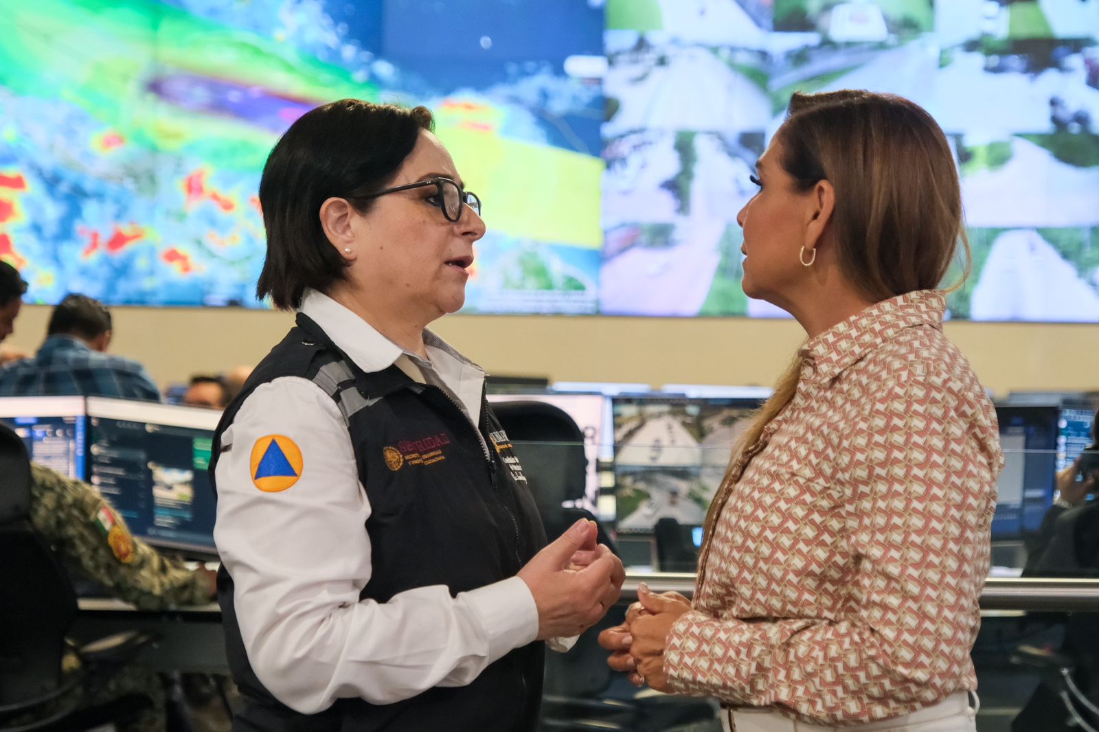 Por huracán “Beryl”, coordinadora nacional de Protección Civil llega a Cancún