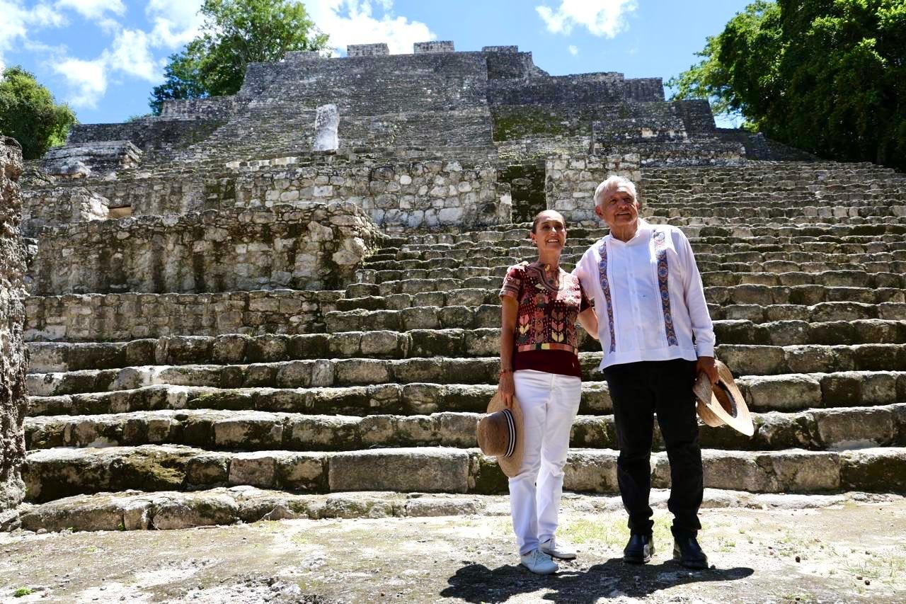 Obrados y Sheinbaum inauguran  museo en Calakmul