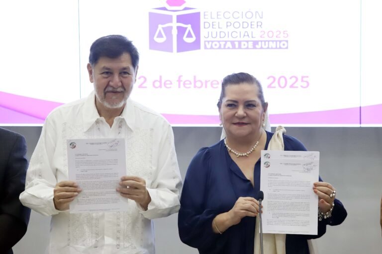 Senado entrega al INE listados de candidaturas para la renovación del Poder Judicial de la Federación