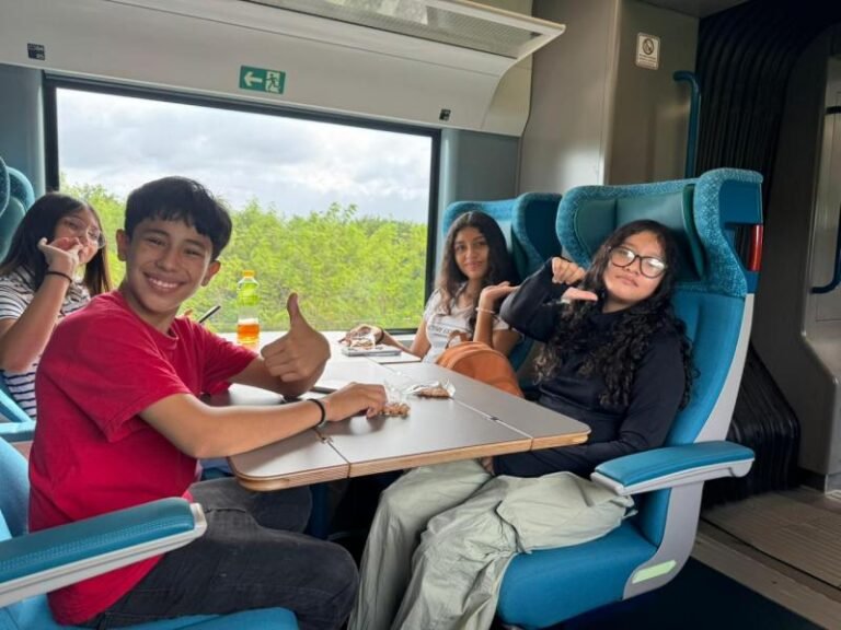 Docena de jóvenes en vulnerabilidad viajan en Tren Maya por su desarrollo emocional