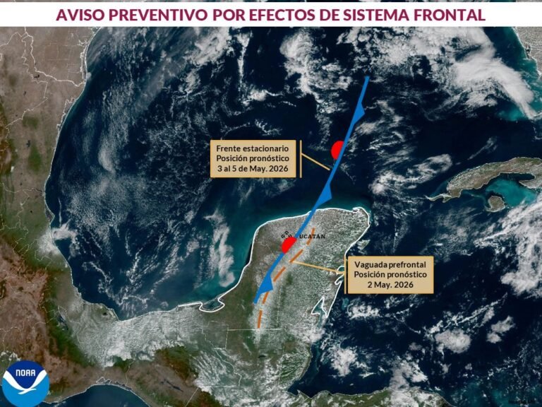 Anuncian lluvia y posible caída de granizo en Yucatán